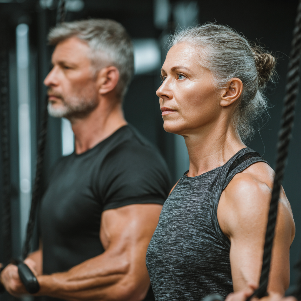 Diverse group of Ukrainian adults enjoying healthy, colorful meals together in a bright kitchen setting, demonstrating the social aspect of healthy nutrition
